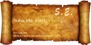 Suhajda Edit névjegykártya